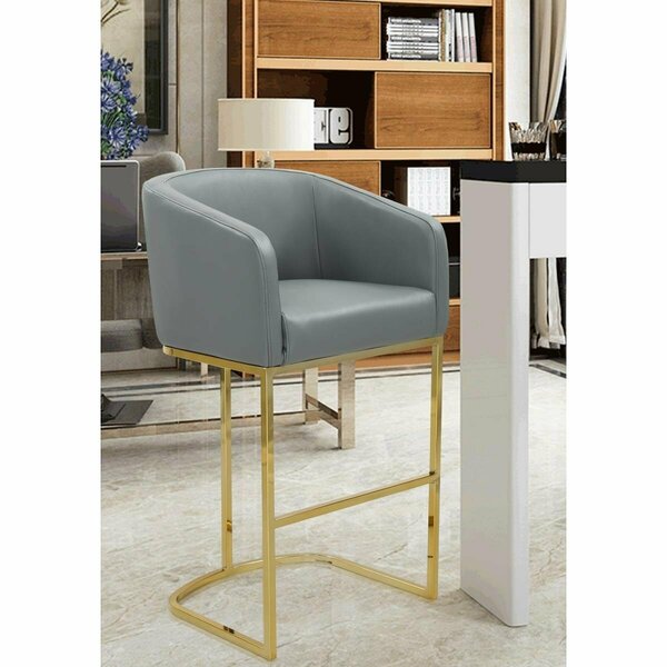 Bromas Modern Contemporary Easly Bar Stool Chair Grey BR2838164